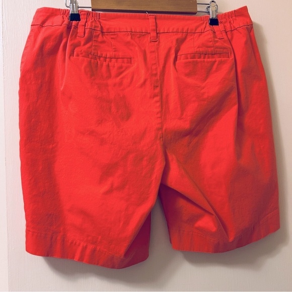 Talbots Perfect Shorts Bright Coral Stretch Bermuda 9 1/2" size 16 W Petite - Picture 8 of 14